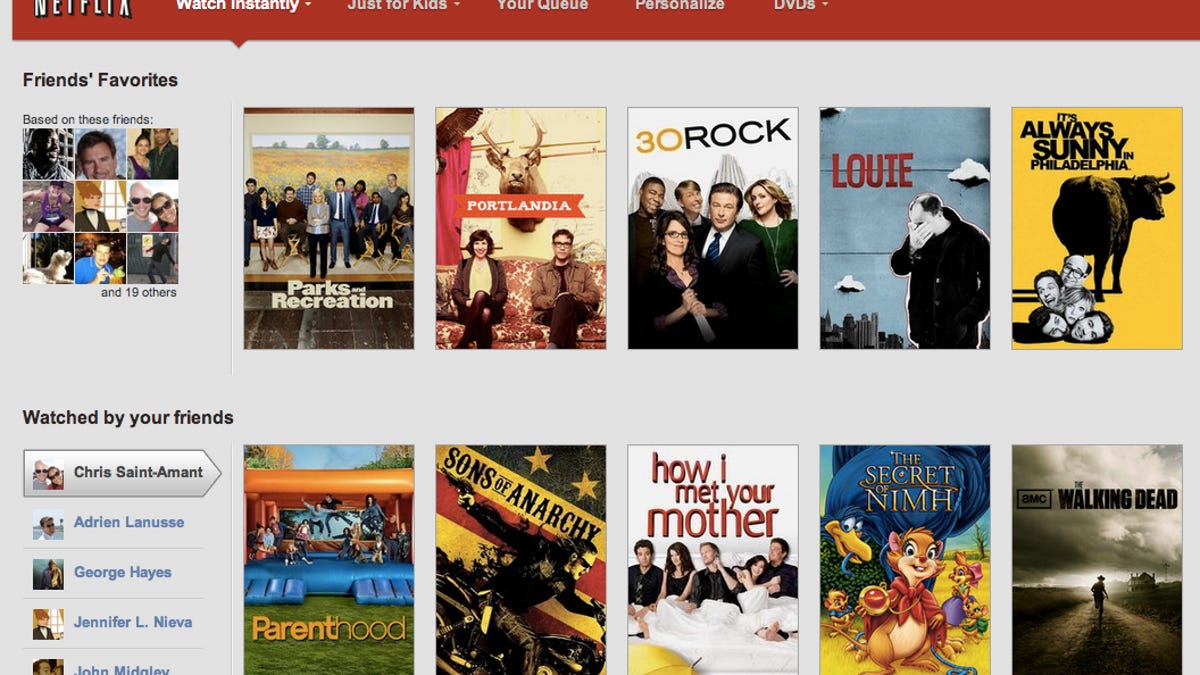 Netflix Facebook US integration