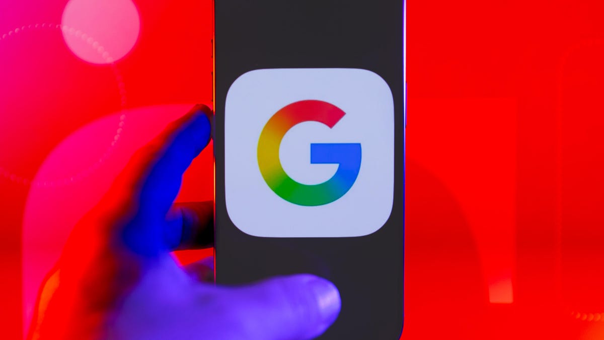 New Google logo on a phone