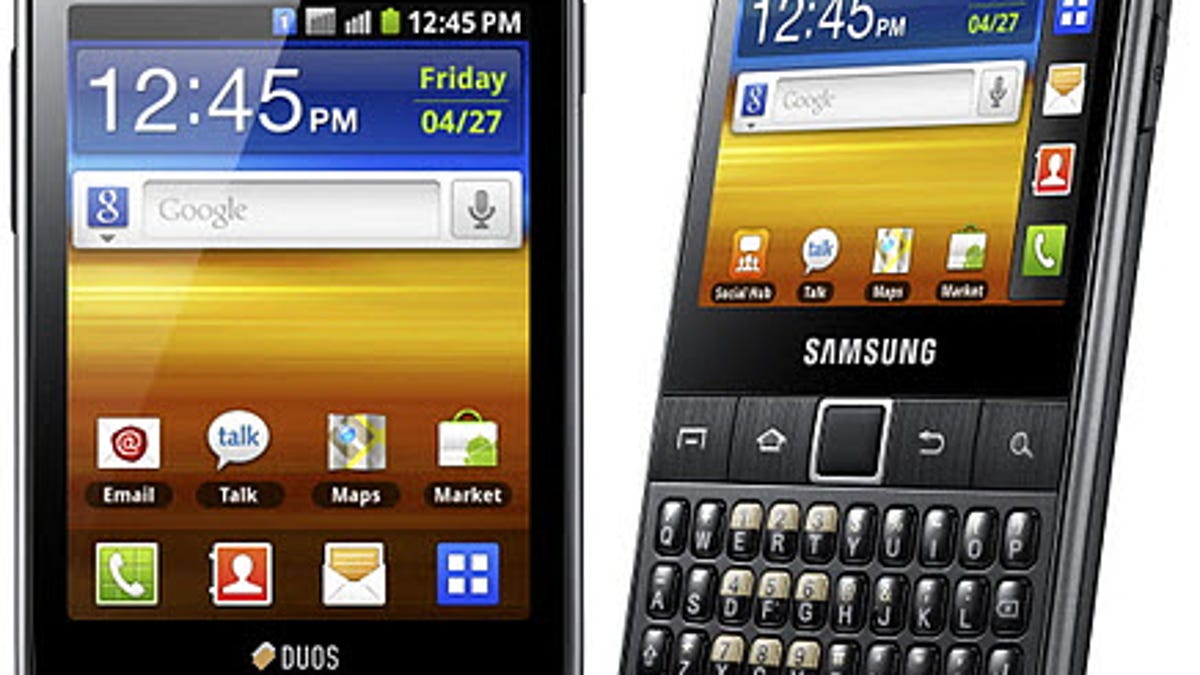 Samsung Galaxy Y Duos and Samsung Galaxy Y Pro Duos