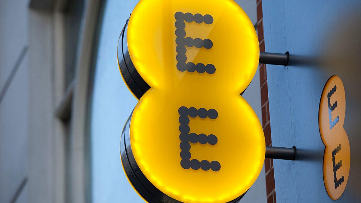 UK - Brands - Sign for mobile phone shop EE
