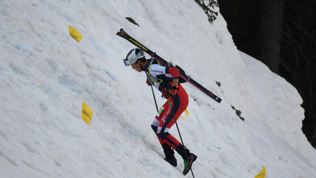 Paul Verbnjak during Ski Mountaineering individual World Cup Finals on March 28, 2021 in Madonna Di Campiglio, Italy.