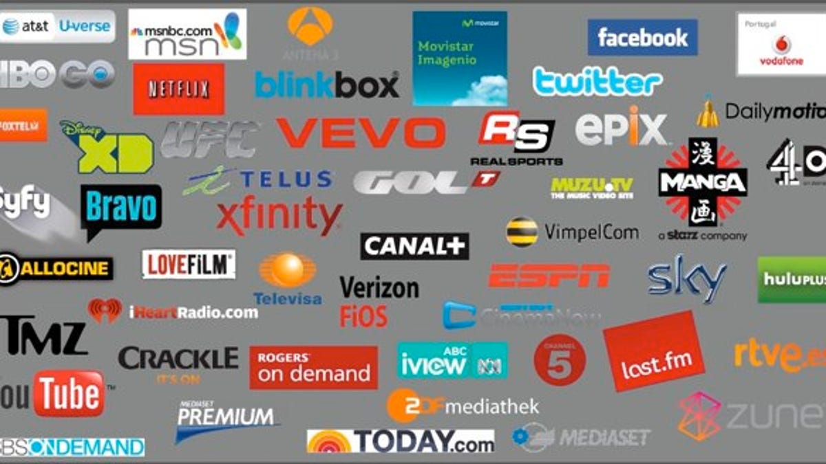 Some of the companies bringing television content to the Xbox.