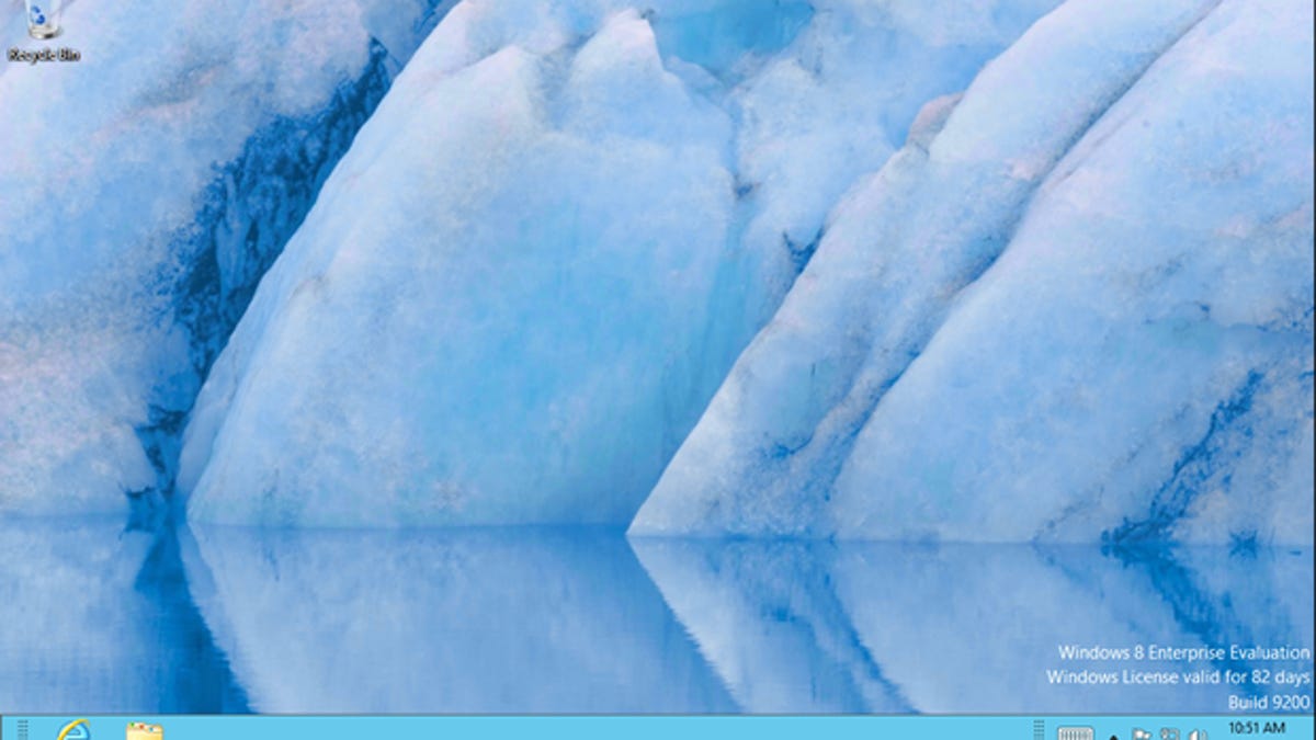 The Windows 8 desktop.