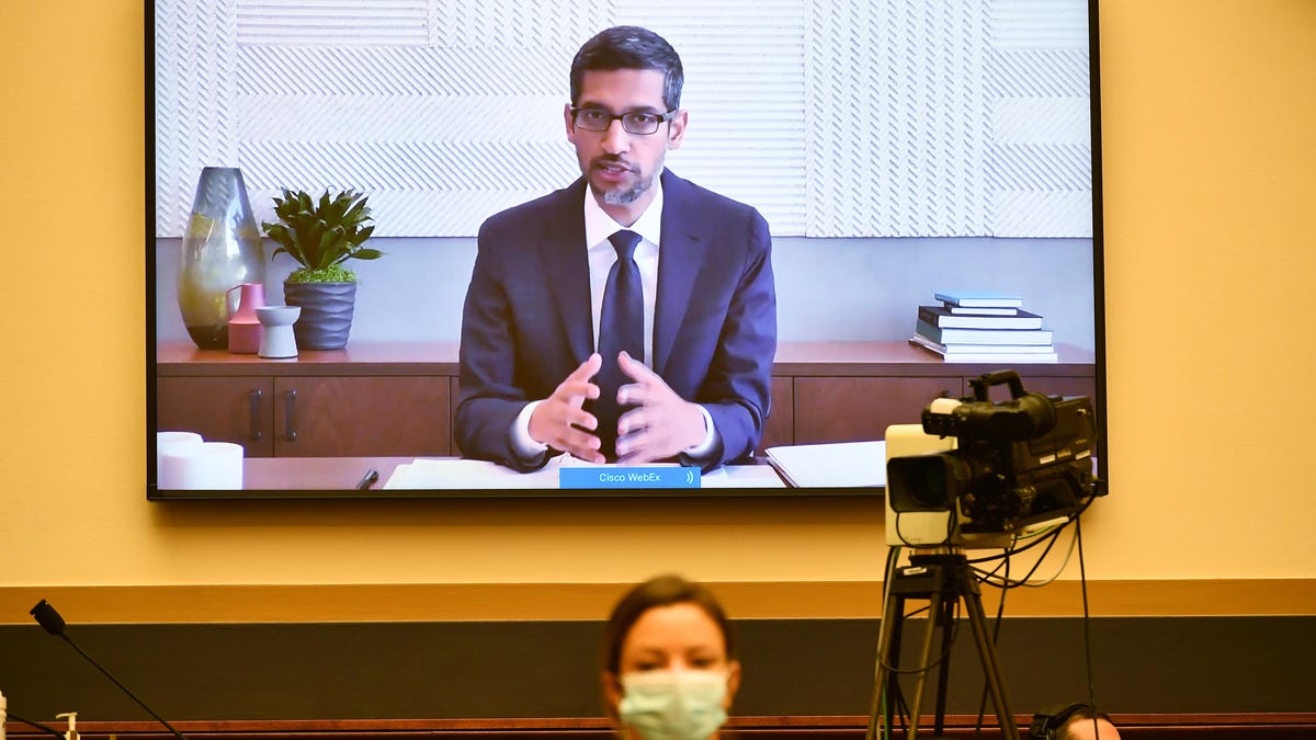 Google CEO Sundar Pichai testifies remotely before Congress