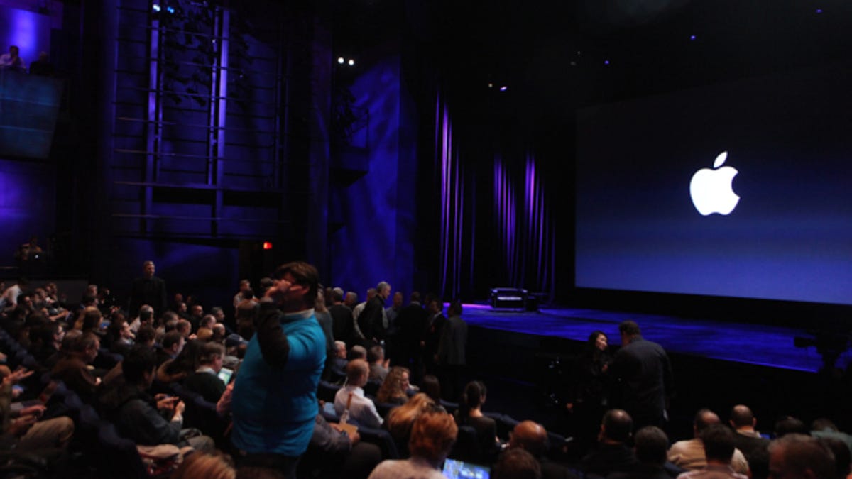 The scene at the iPad 2's unveiling last year.