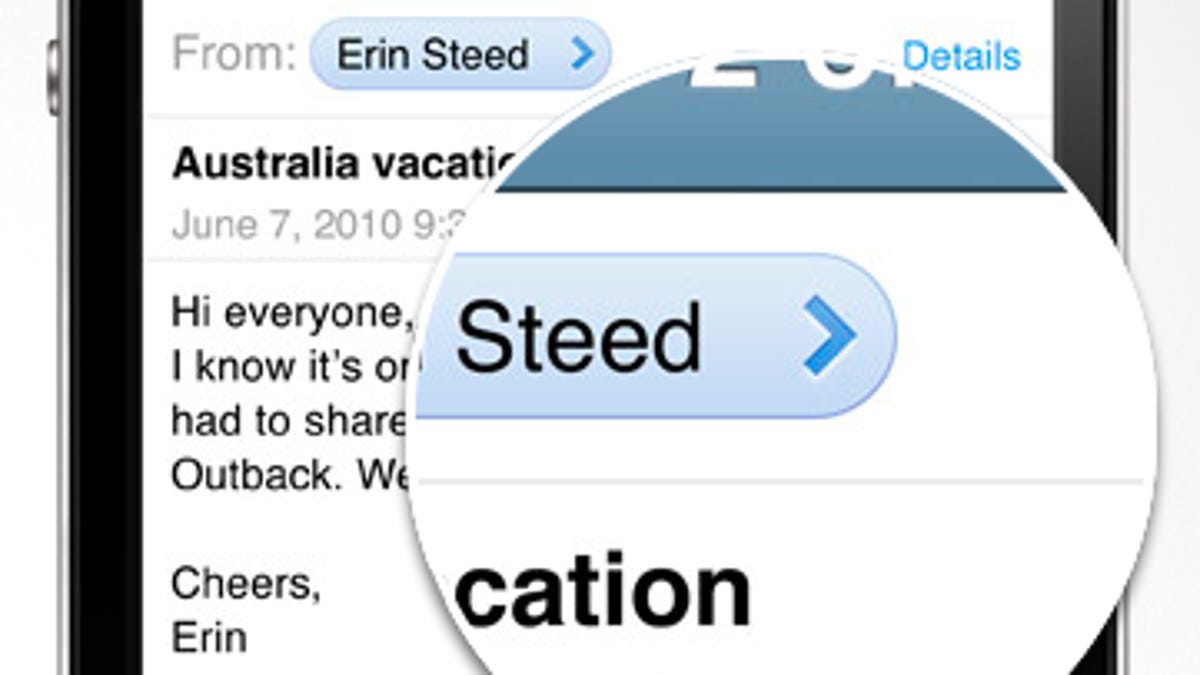 The Retina Display on Apple's iPhone 4.
