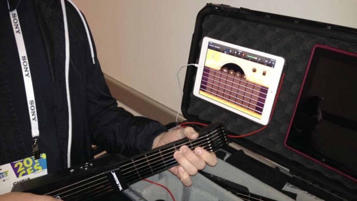 The JamStik pairs with an iPad for some impressive guitar training and interactive playing.