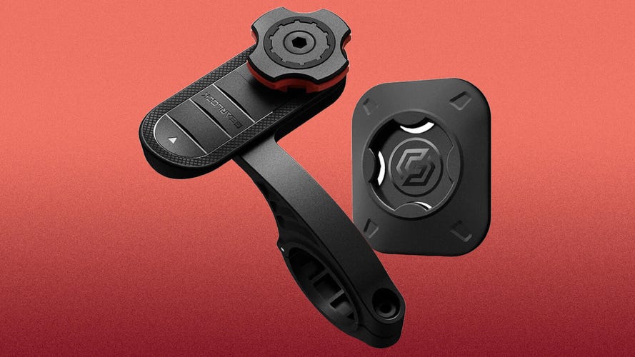 The Spigen Life Out Front Bike Mount comes with a universal adapter for any smartphone