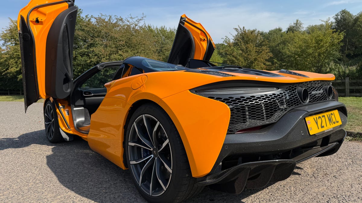 McLaren Artura Spider Parked With Roof and Doors Open