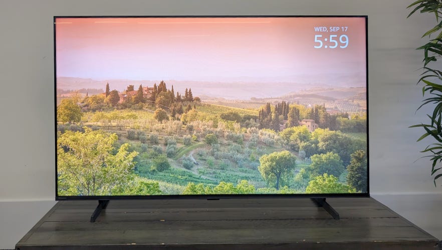 Hisense QD7 1 set up on a table