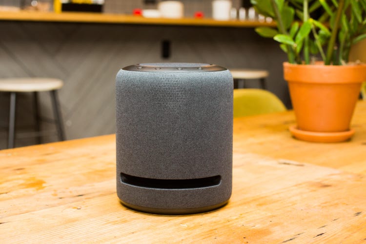 Amazon Echo Studio on a table.