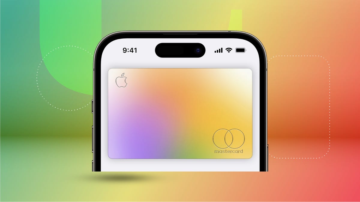 Apple Credit Card on colorful background