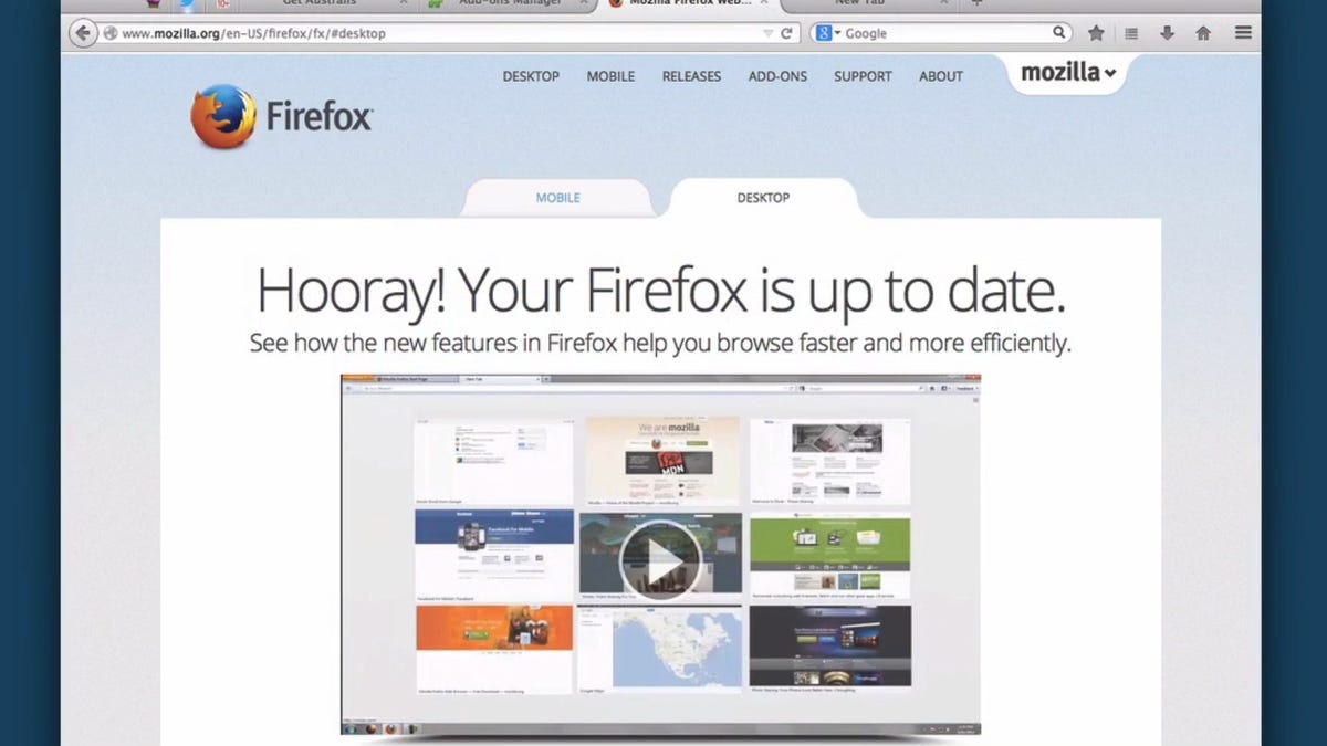 Australis, Mozilla's overhaul of Firefox's user interface.