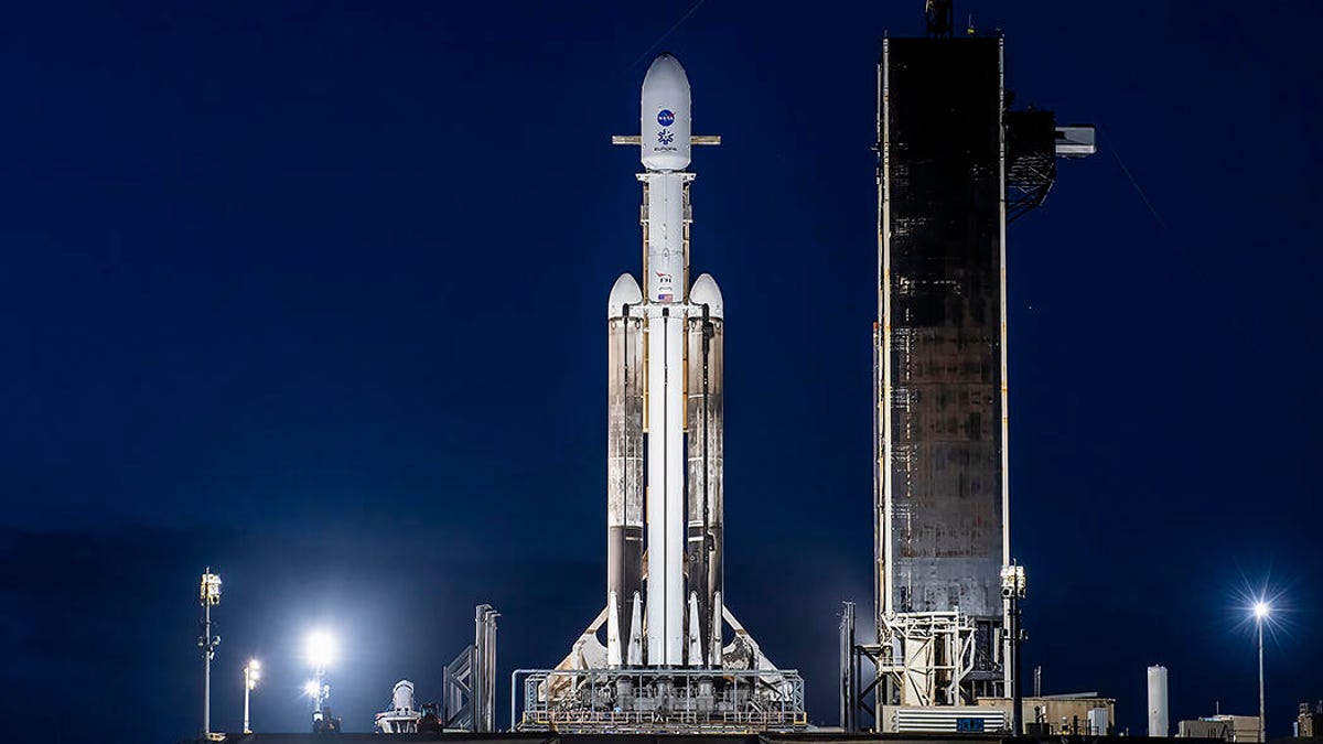 Space rocket ready to launch