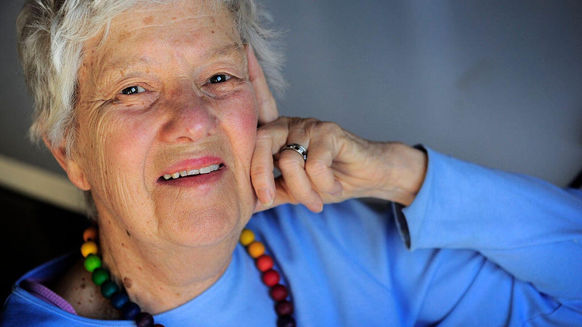 Astronaut Vera Rubin wears blue shirt