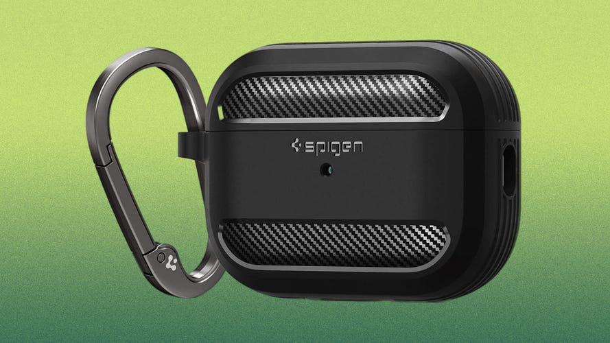 Spigen's Rugged Armor case for the AirPods Pro 2 provides good protection