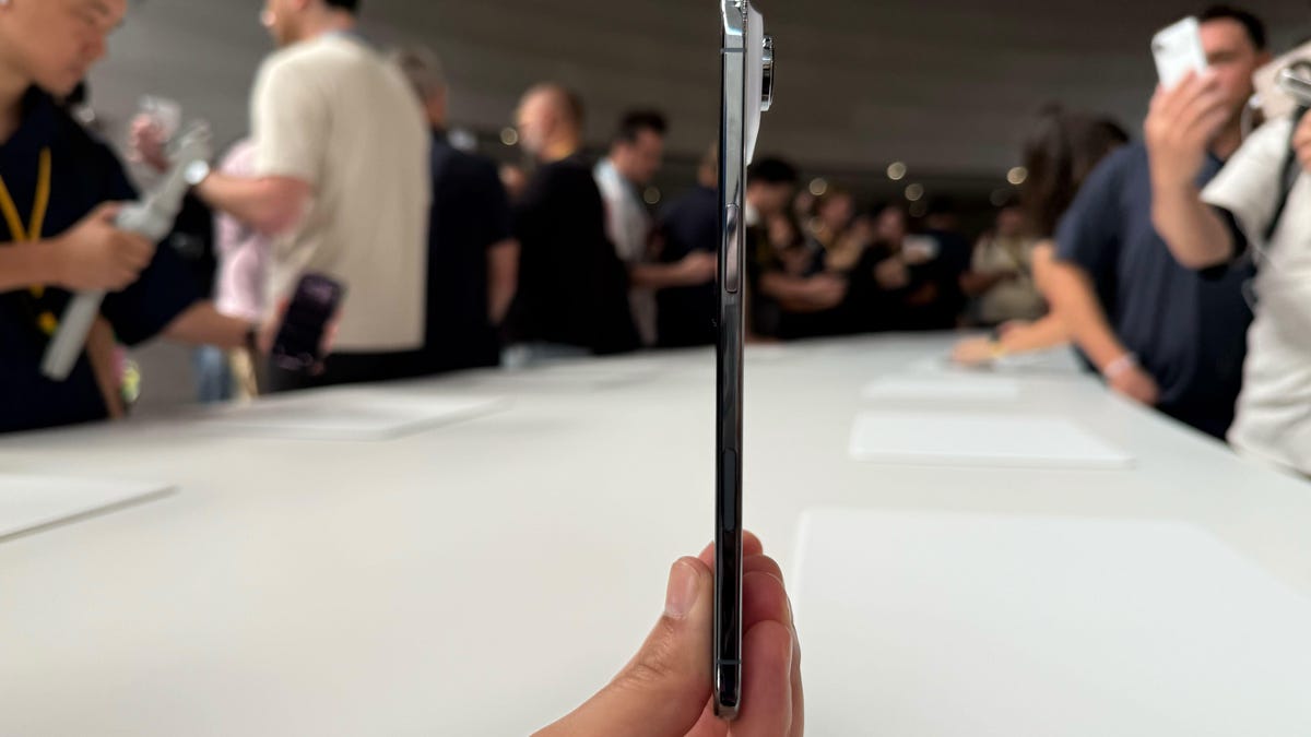 iPhone Air in demo room