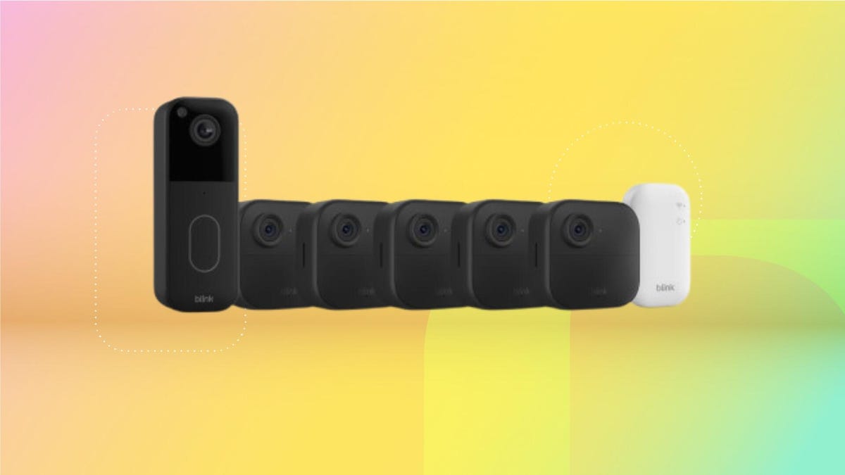 Blink Video Doorbell and five Outdoor 4 cameras