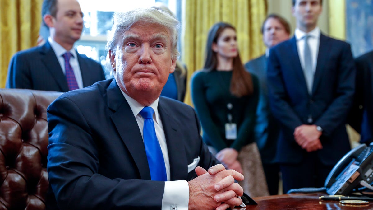 President Donald Trump in the Oval Office