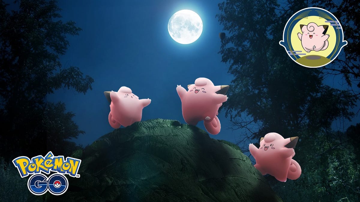Clefairy dancing beneath the moon