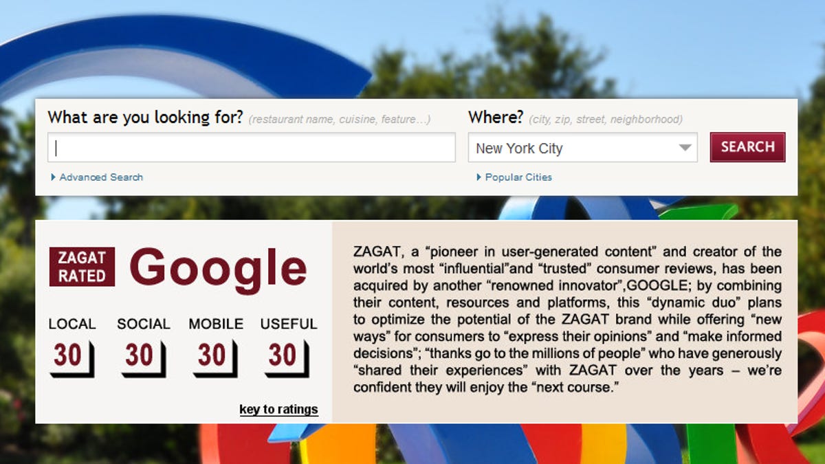Google acquires Zagat