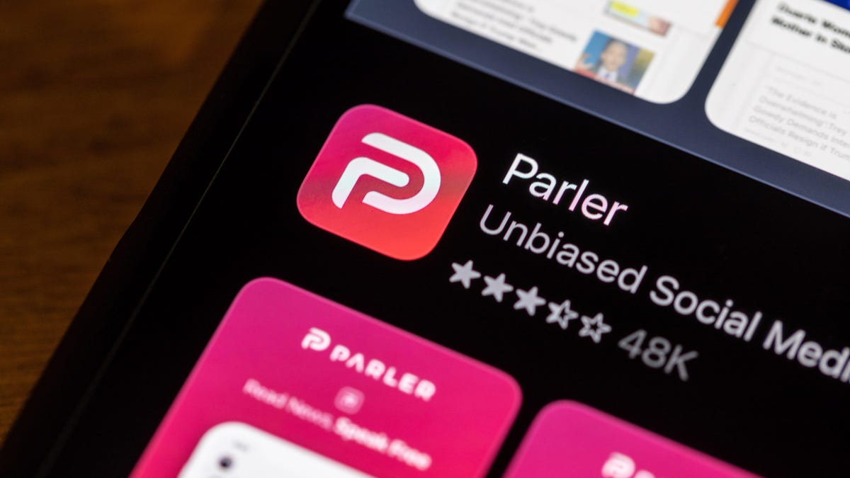 The Parler social media app on Apple's App Store