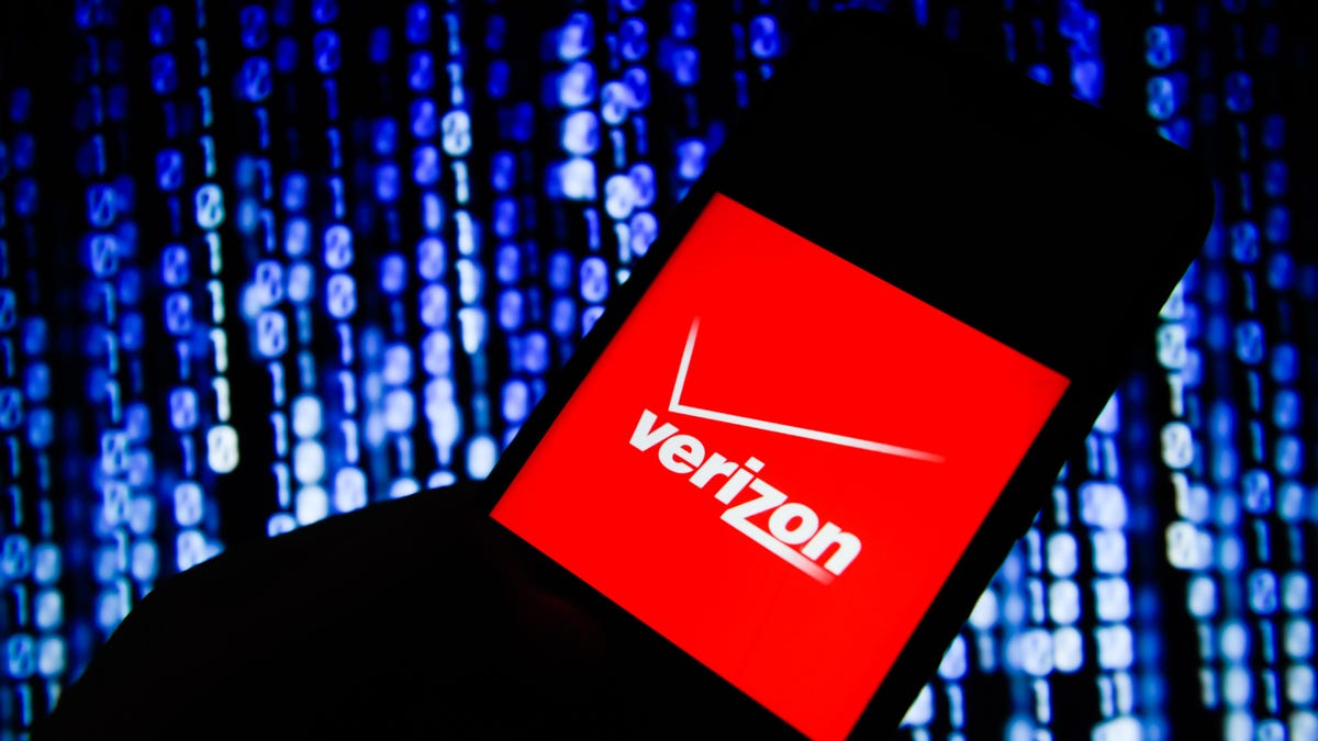 Verizon is seen on an android mobile phone