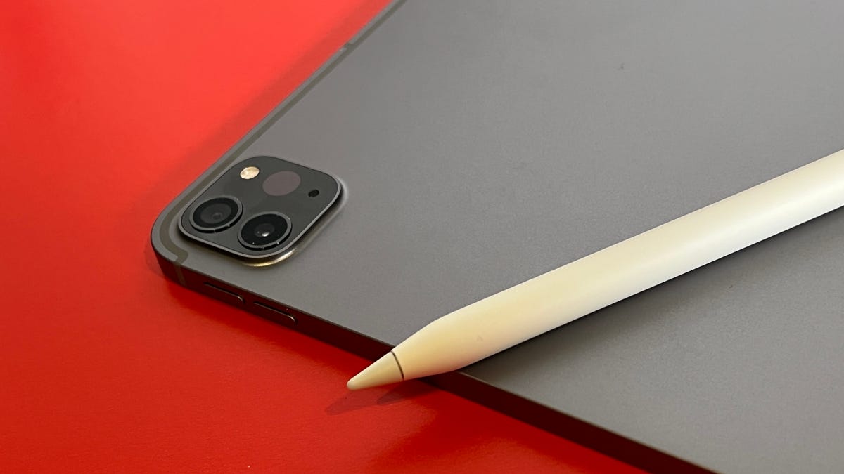 iPad Pro rear cameras, alongside Apple Pencil