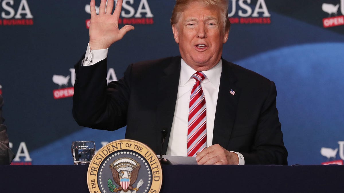 President Trump Holds Roundtable Discussion On Tax Reform In Hialeah, Florida