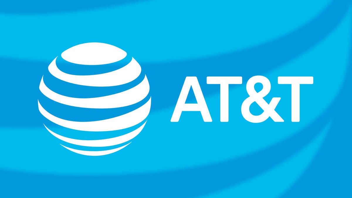 AT&T logo on a blue background