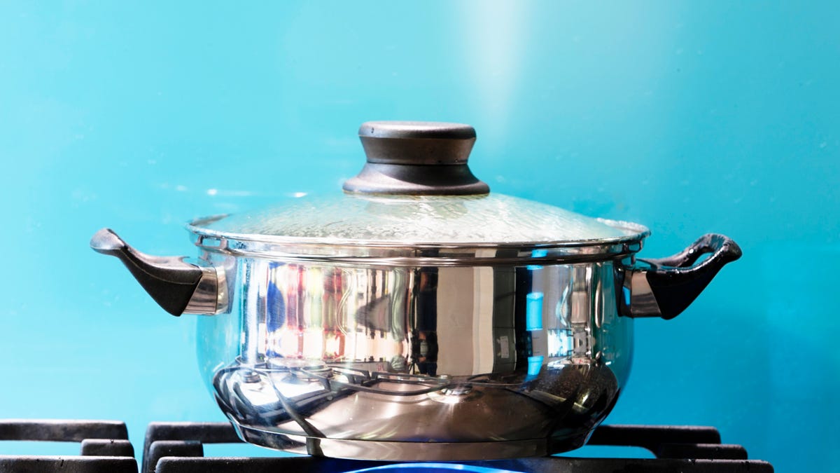 A pot on a stovetop