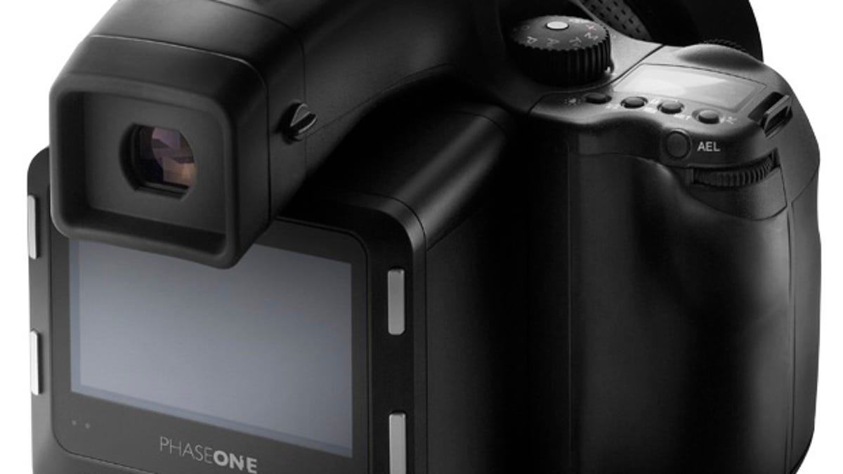 Phase One's IQ180 digital back on a 645DF camera body.