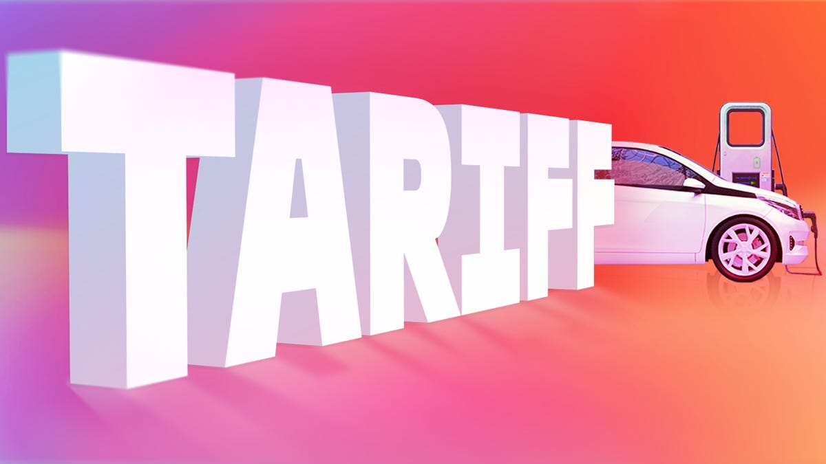 the word "tariff" spelled out and a car