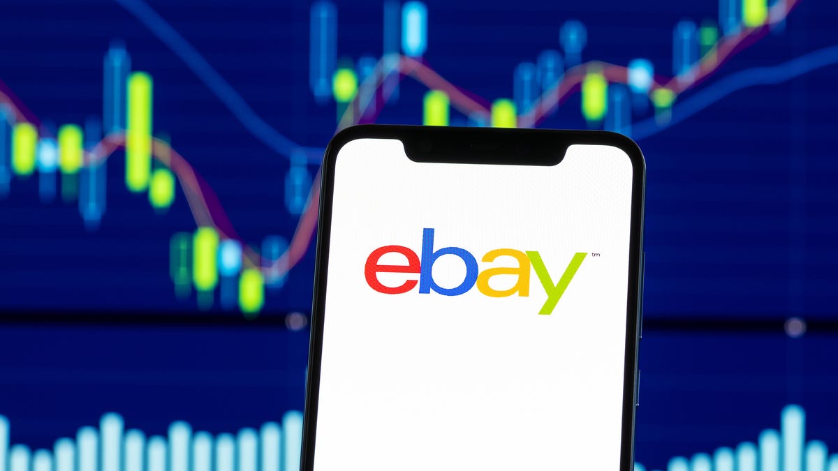 ebay logo on a smartphone screen