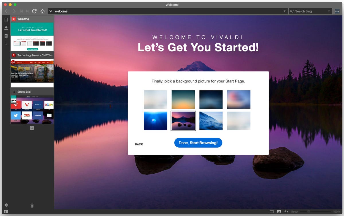 Vivaldi browser tab management