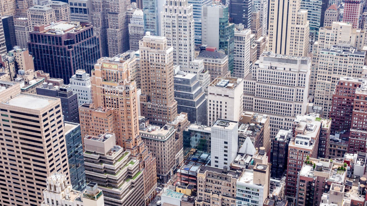 The view from the Top of the Rock observation deck.