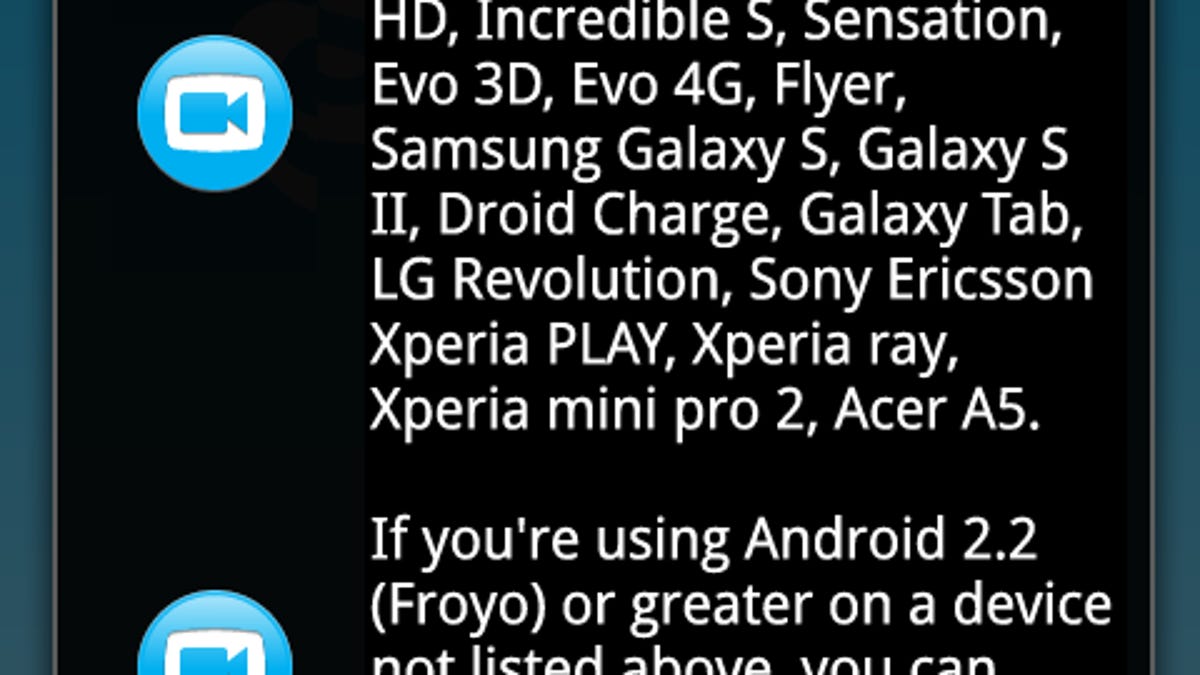 The update information for Skype's Android app.