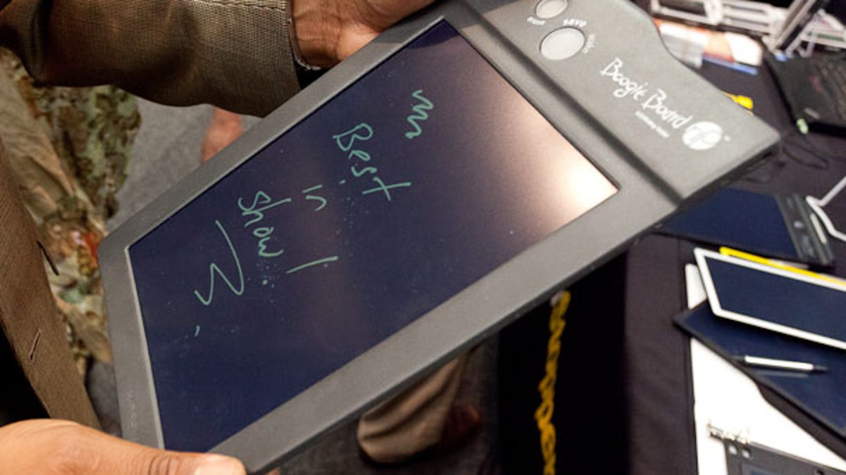 Improv Electronics' Boogie Board Rip can take notes and save them to PDF files. It'll cost a bit over $100 when it goes on sale in November.