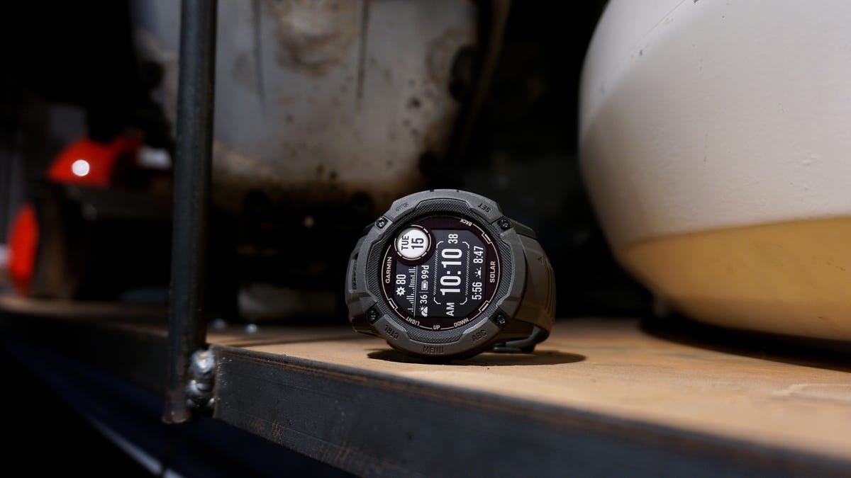 Garmin Instinct 2X Solar watch on desk