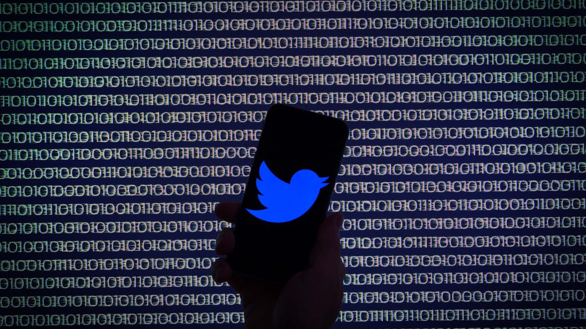 Twitter logo on an iPhone