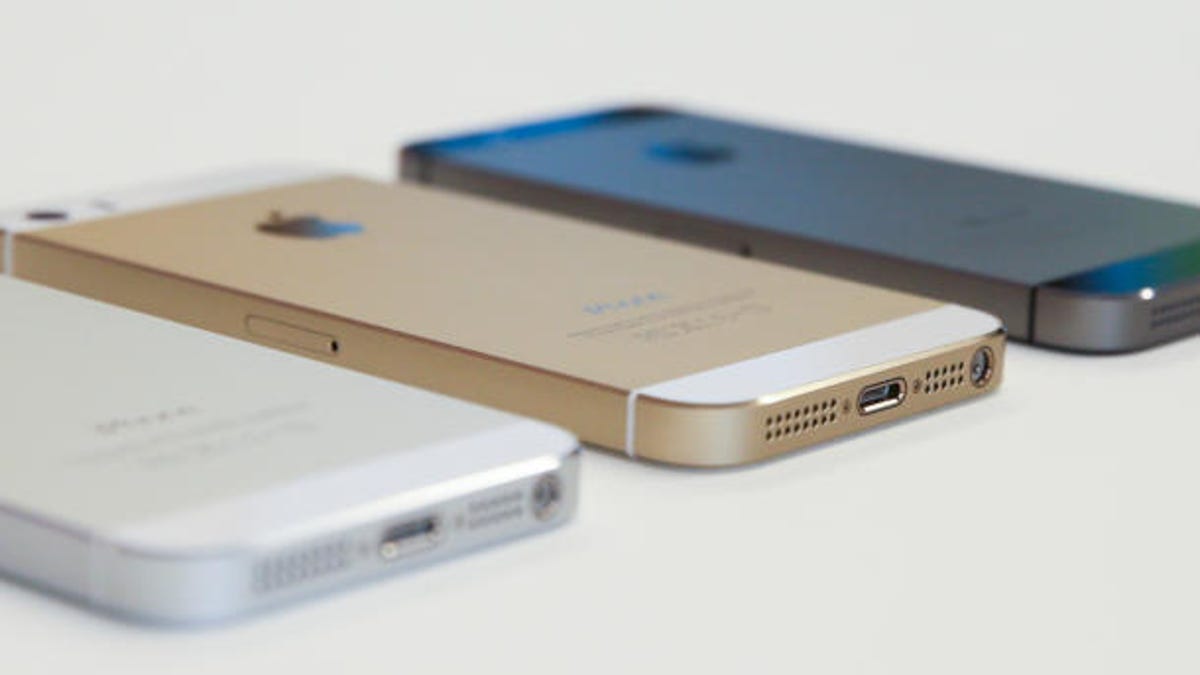 The three flavors of the iPhone 5S.