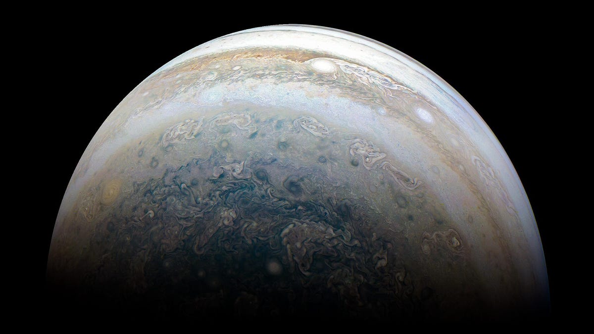 NASA Colorized Jupiter Image (Southern Hemisphere)