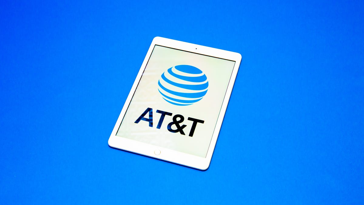 AT&T logo on an iPad