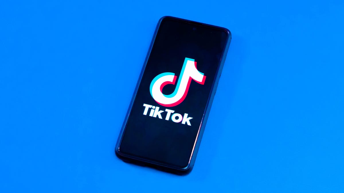 TikTok logo on a phone screen