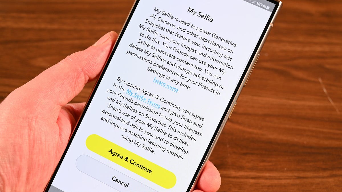 My Selfie terms and conditions are shown