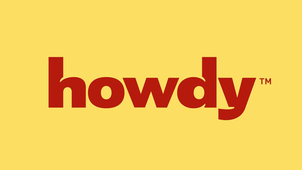 yellow and red logo for roku's howdy service