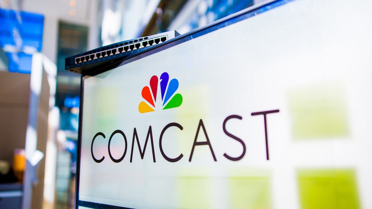 Comcast logo and cable box