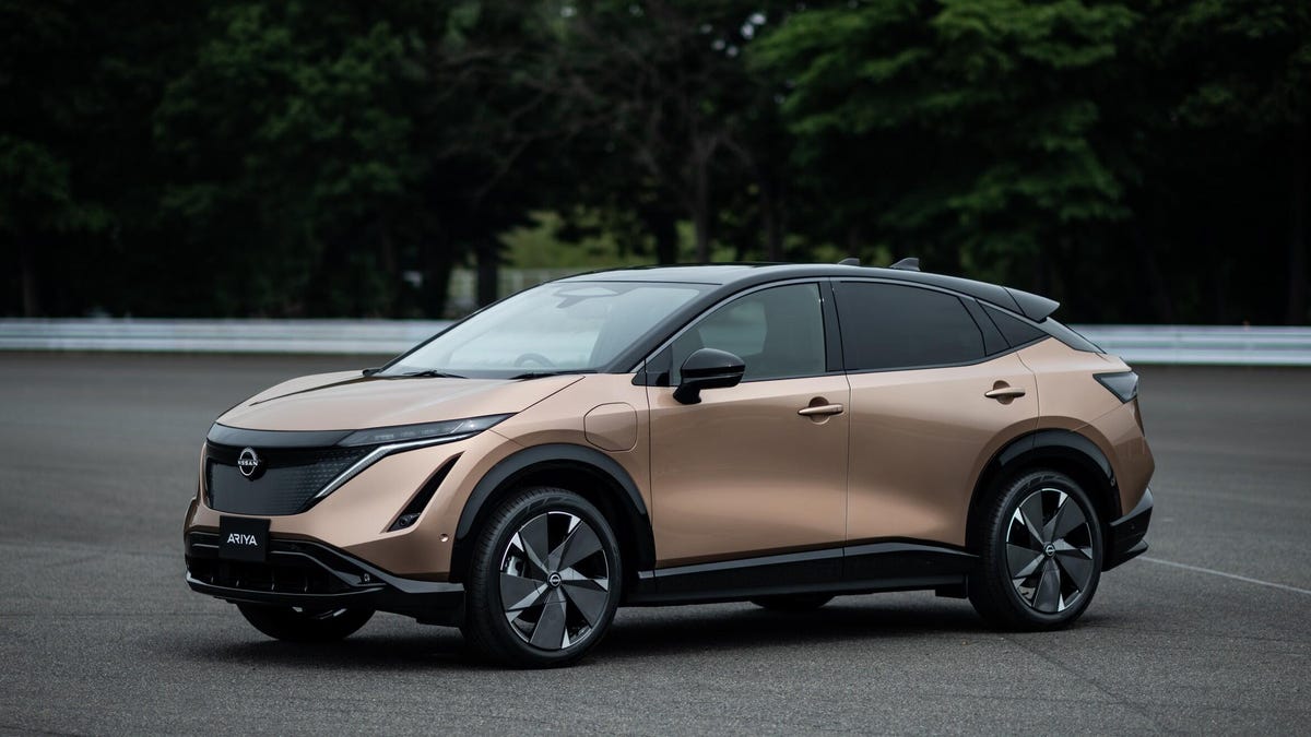 Nissan Ariya - front three-quarter view