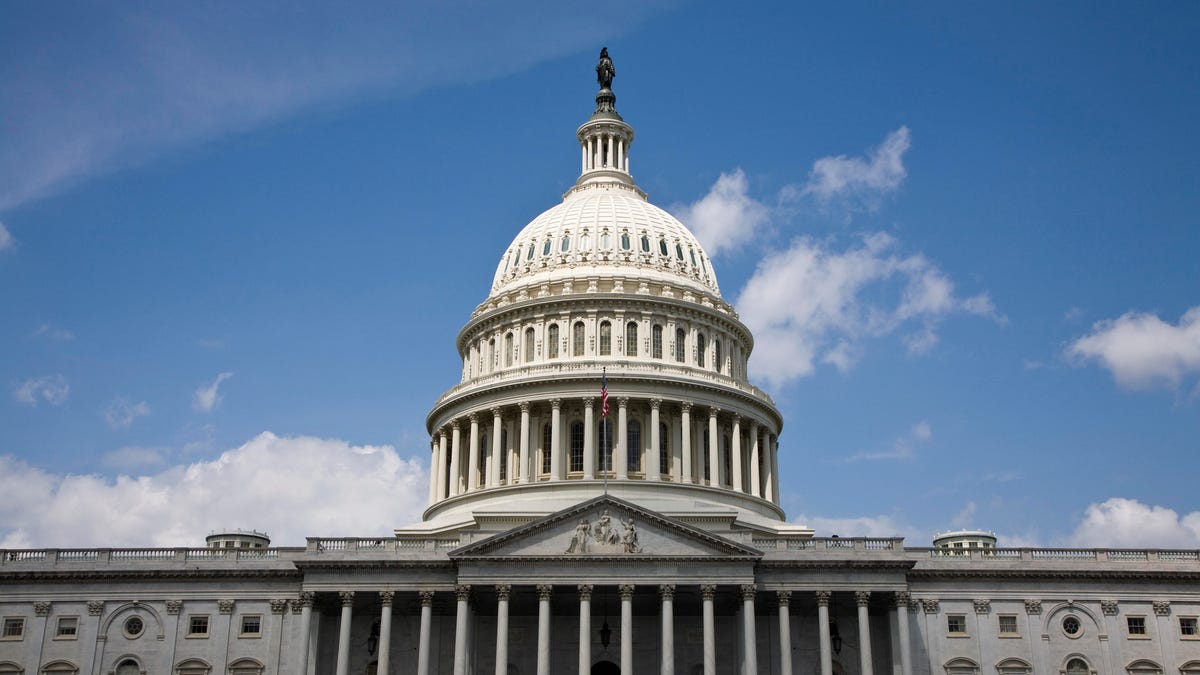 US Capitol against a blue sky