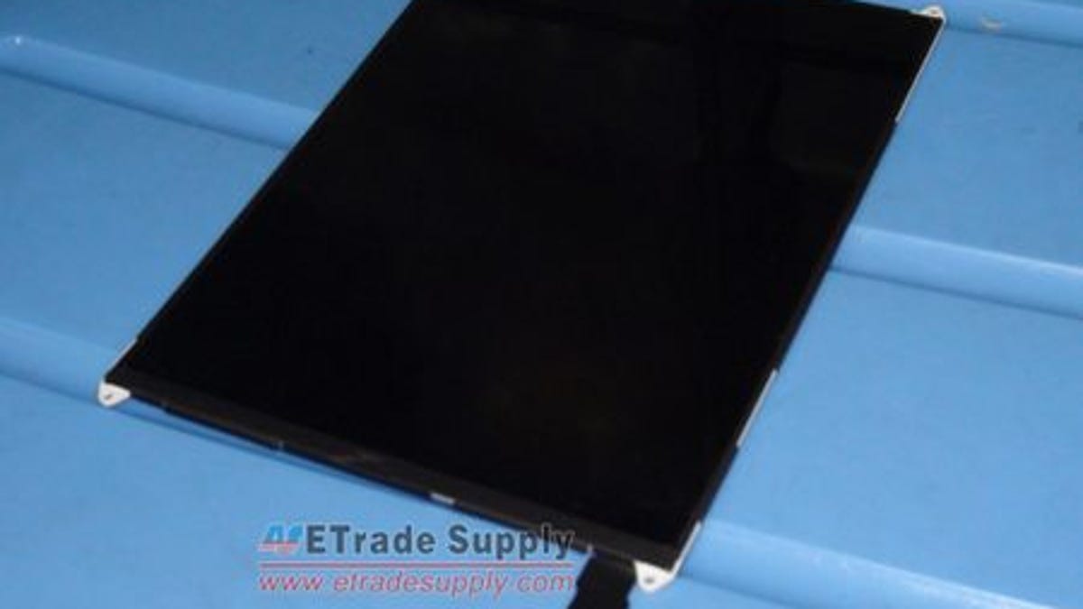 The purported iPad mini display.